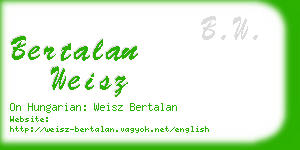 bertalan weisz business card